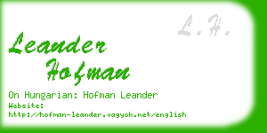 leander hofman business card